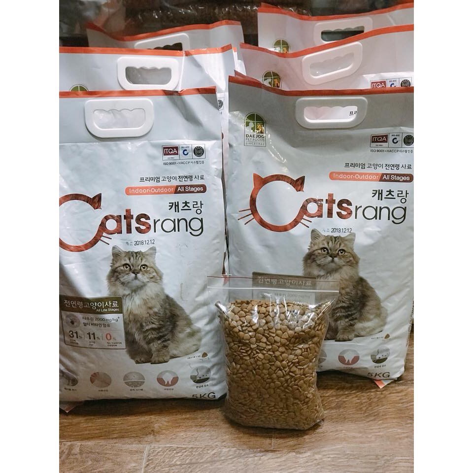 Pkcm,hạt khô. đồ ăn cho mèo, hạt cho mèo, hạt catsrang 1kg, hạt cateye 1kg