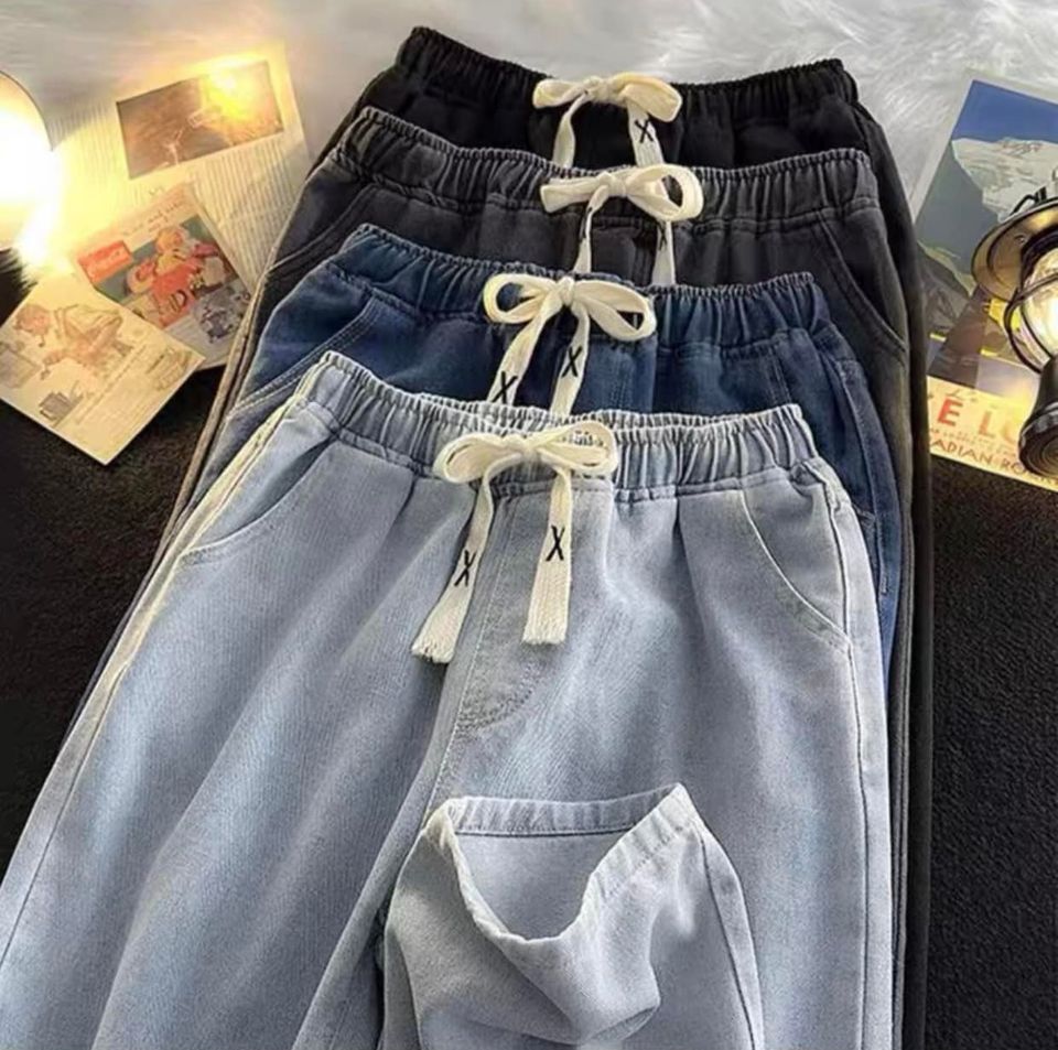 Quần Jean dáng suông rộng nam nữ unisex quần bò trơn form ống rộng dễ phối đồ chất jean dày đẹp mới 2023