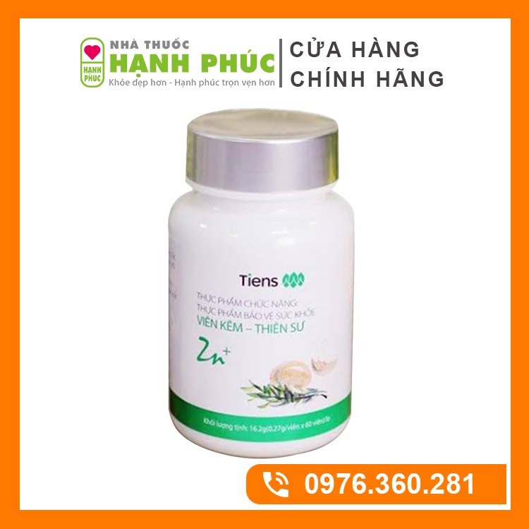 Viên kẽm thiên sư lọ 60 viên - bổ sung kẽm cho bé
