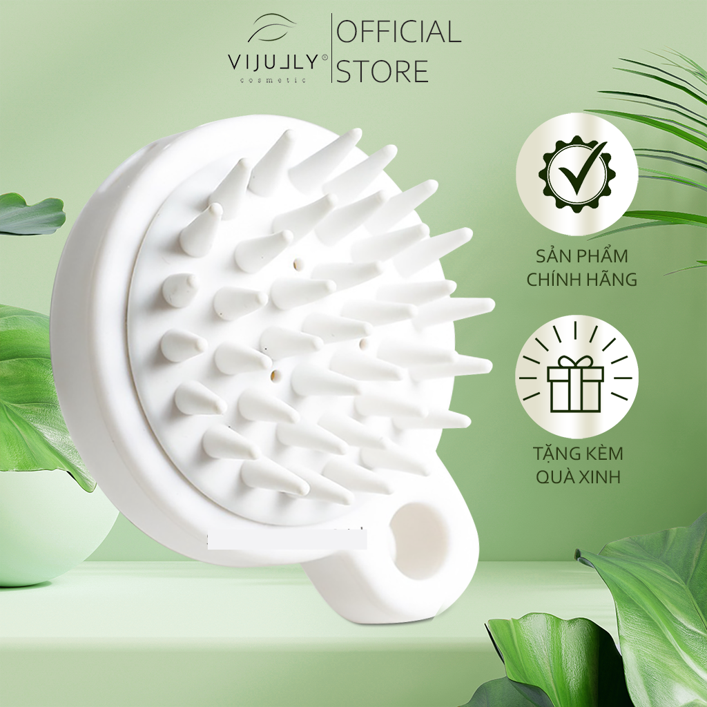 Lược gội đầu silicon massage thư giãn da đầu - Bàn chải gội đầu mát xa
