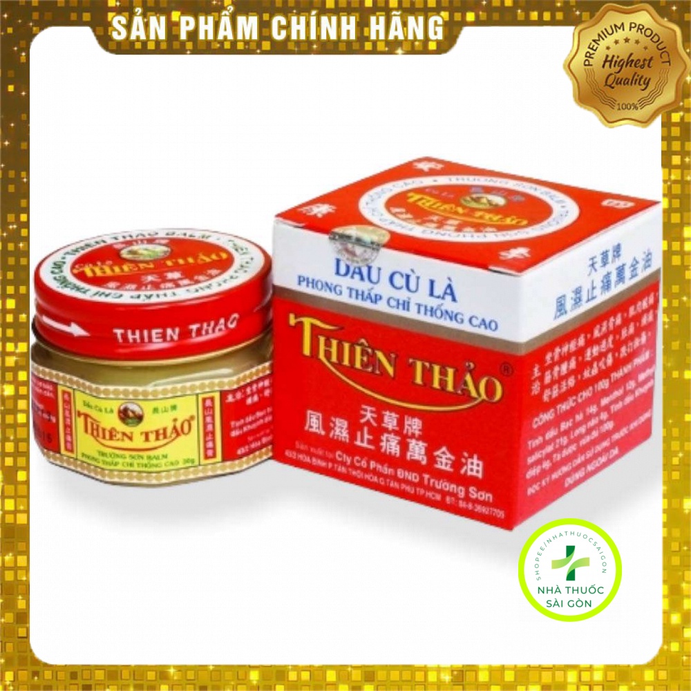 Dầu cù là Thiên Thảo 30g, Cao xoa bóp Thiên Thảo Trường Sơn