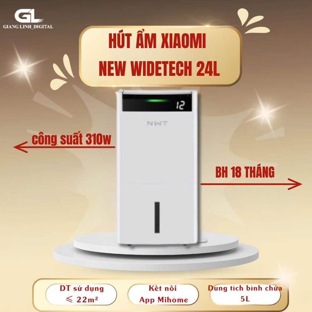 Máy hút ẩm không khí thông minh NEW WIDETECH 24L