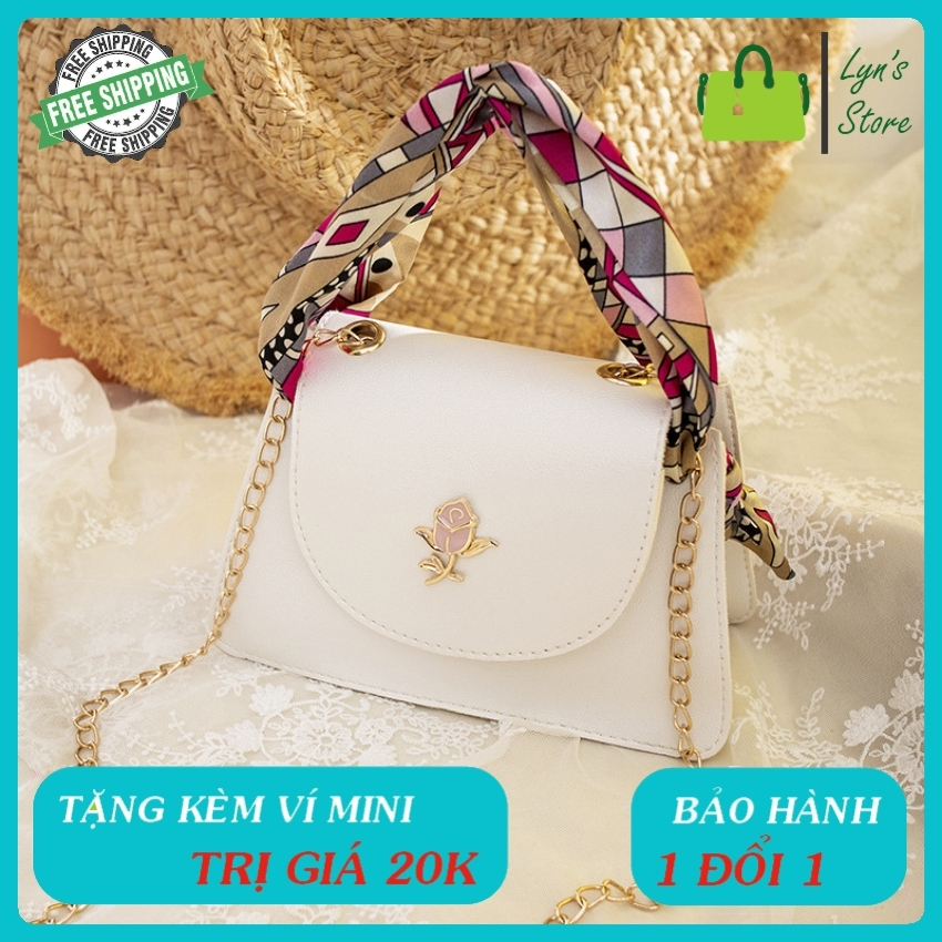 Túi xách Nữ - TẶNG KÈM VÍ MINI CẦM TAY TRỊ GIÁ 20K - Phong Cách Hàn Quốc - Da cao cấp không bong tróc , Không phai màu theo thời gian (5 Màu ) - Lyn Fashion - LYN41