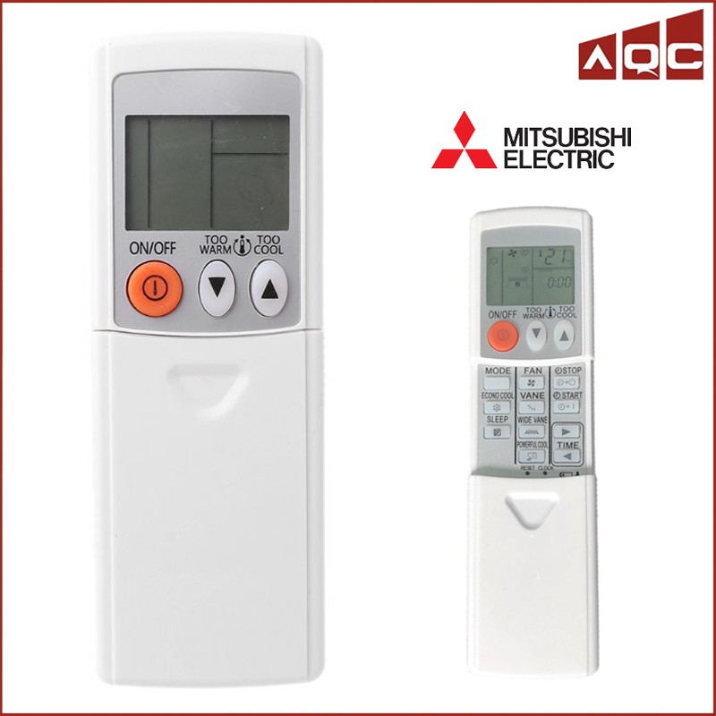 Remote máy lạnh mitsubishi electric inverter km09a - điều khiển điều hòa mitsubishi electric inverter km09a- nút cam có nắp