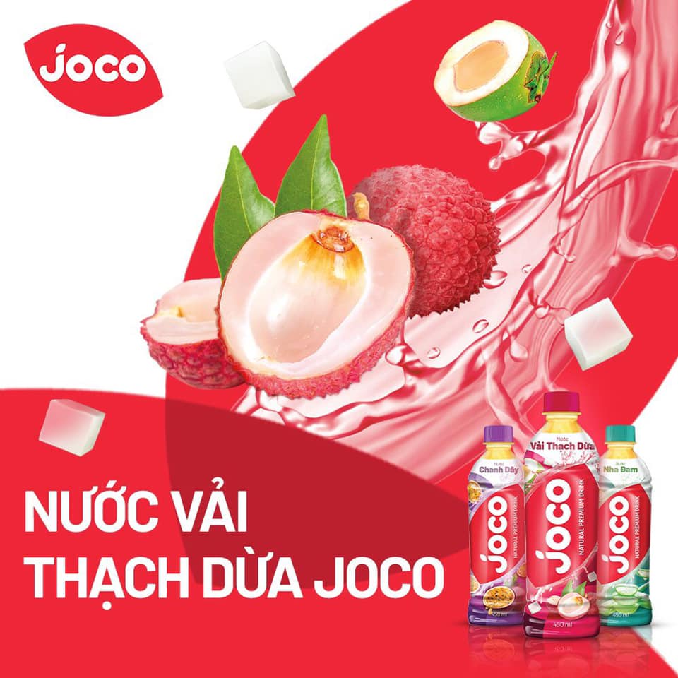 Lốc 6 Chai Nước Giải Khát Trái Cây Joco 450ml