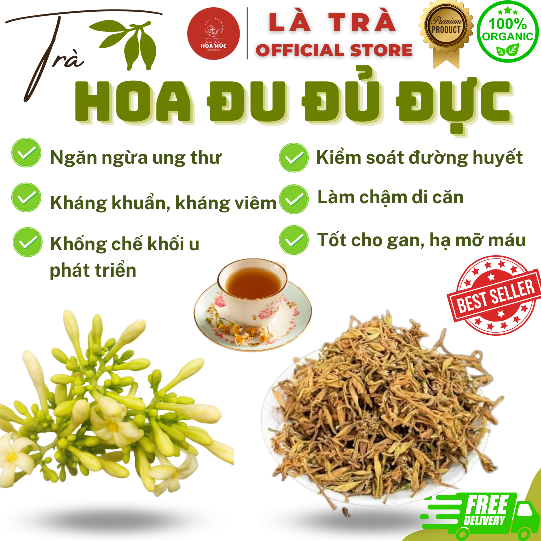 500g Hoa đu đủ đực khô Thượng hạng loại 1 phòng ngừa hỗ trợ tri ungthu bảo vệ đường hô hấp