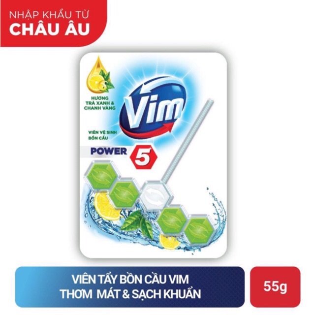 Viên tẩy bồn cầu Vim Power Bách Hóa Thành Điệp trà xanh