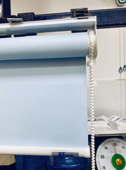 (Rèm ngang 1.3m) Rèm cuốn, rèm sáo cuốn vải trơn 6 màu, chống nắng 100%, đặt theo yêu cầu