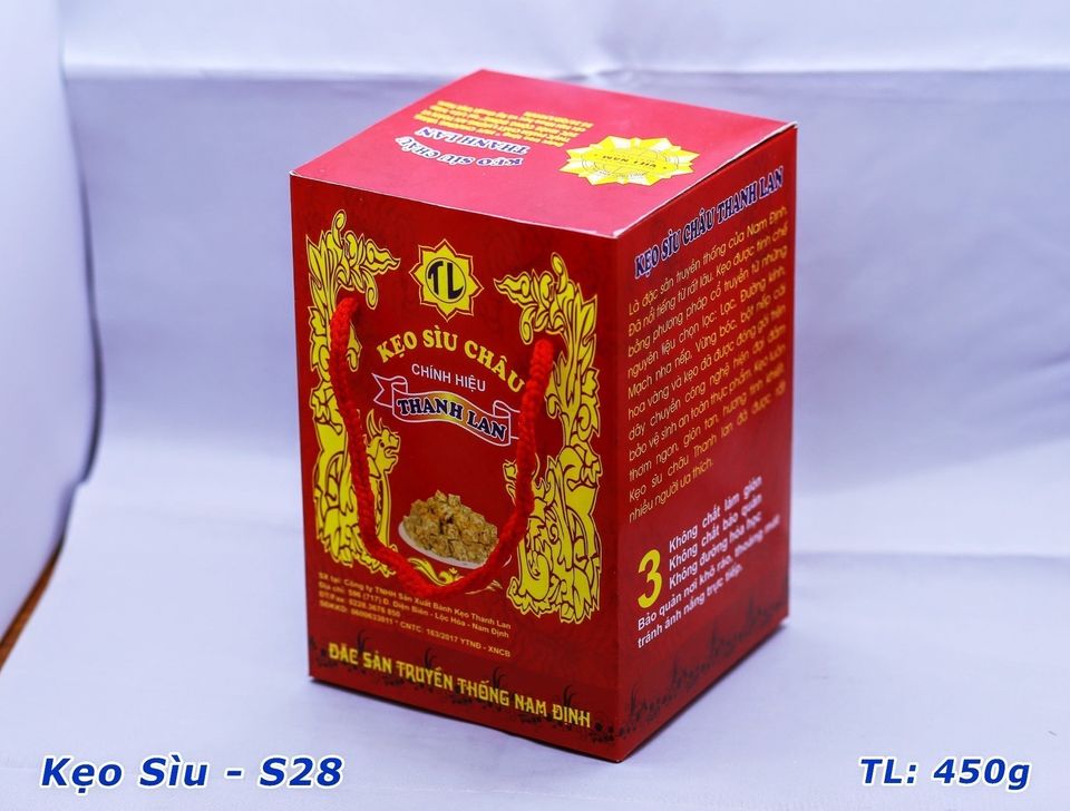 Combo 2 hop Kẹo giấy bạc, kẹo lạc sìu châu Thanh Lan chính hiệu đặc sản Nam Định S28, kẹo lạc giòn thơm (450g )