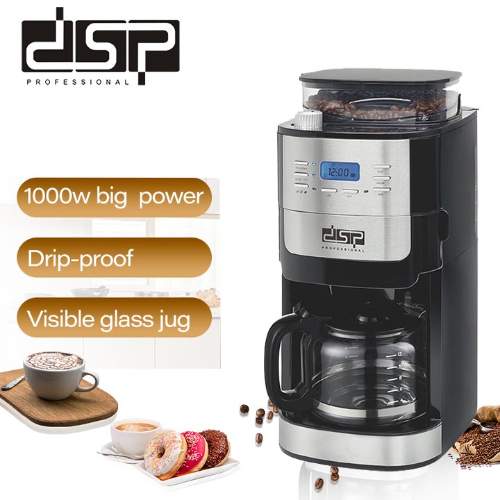 Máy pha cà phê hạt hoặc xay sẵn bán tự động DSP KA3055 công suất 1000W
