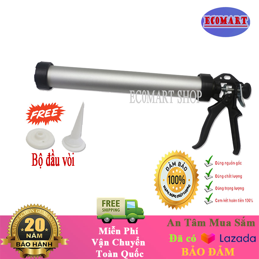 Súng Bắn Keo Sika Flexconstruction, TẶNG bộ đầu vòi bắn keo - Súng chuyên dụng bắn keo sikaflex, giúp tiết kiệm vật tư khi thi công, cho mạch keo chính xác, súng dễ sử dụng. tháo lắp vật tư dễ dàng. EC0MART - ECOMART - VMIX VN