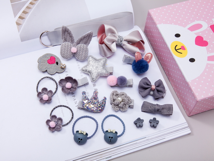 [HCM]Hộp kẹp tóc 18 chi tiết chibaby- kèm hộp đựng