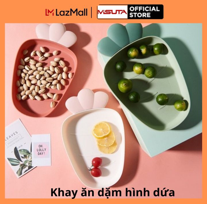 Khay ăn dặm hình quả dứa , đĩa đựng bát ăn dặm an toàn cho bé