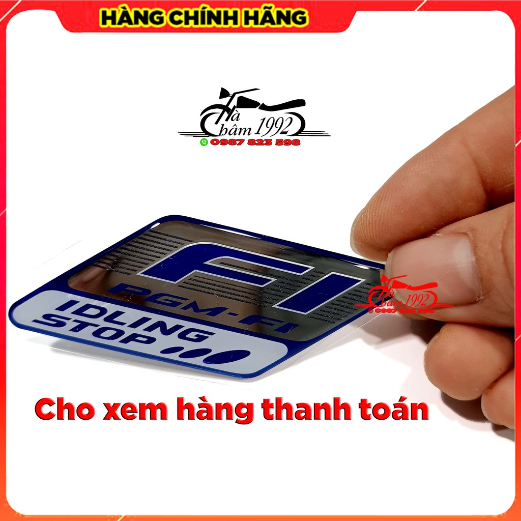 Tem honda chính hãng; tem chữ fi dán xe máy