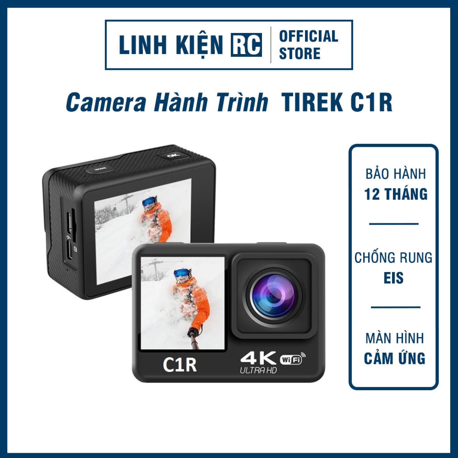 Camera C1R - Camera Hành ĐộngXe Máy Giá Rẻ Quay 4K 60Fps - Chống Rung