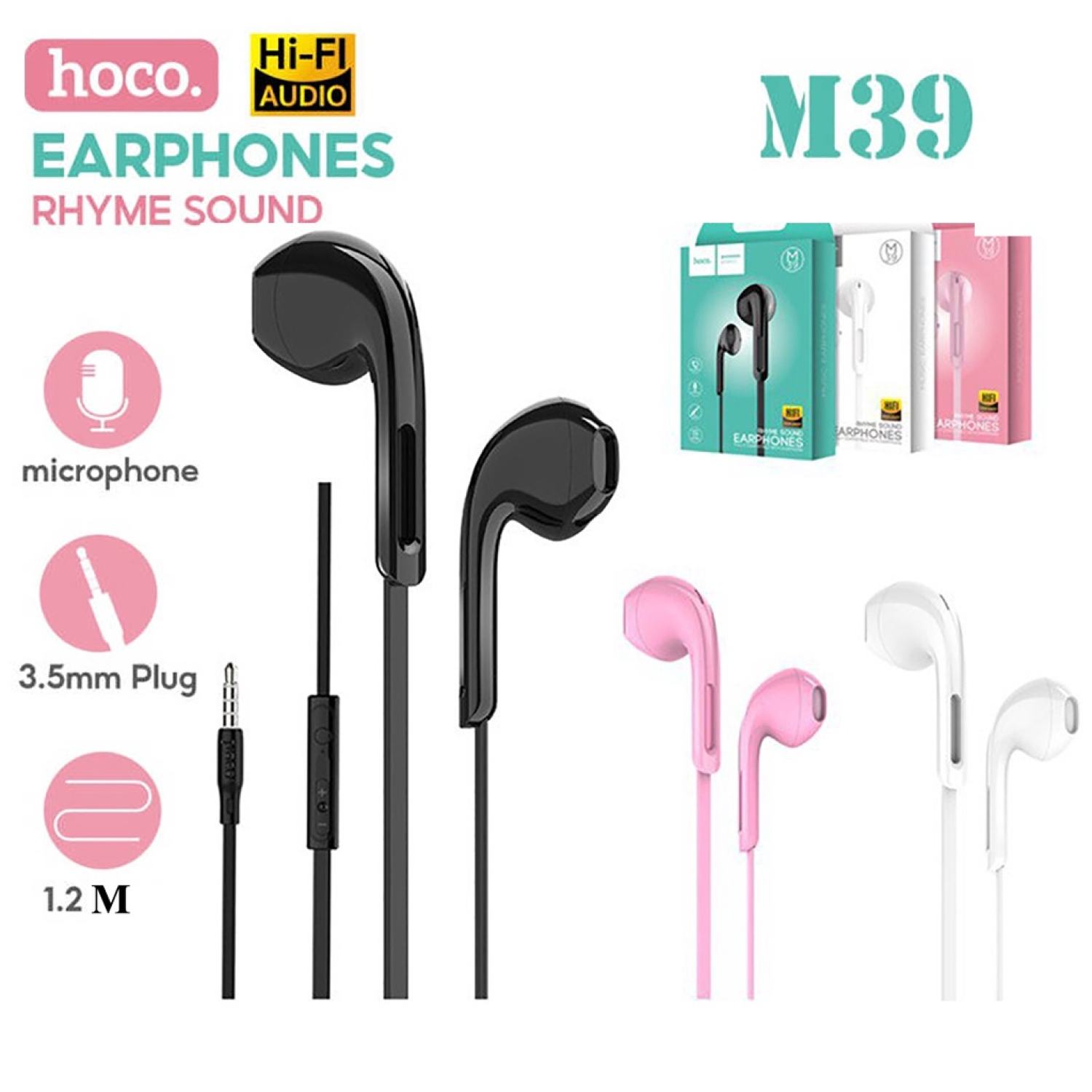 ⚡mới⚡tai nghe âm thanh hay hoco m39 nhét tai dây có mic thoại jack 3.5mm cho điện thoại ip android bảo hành 1 năm
