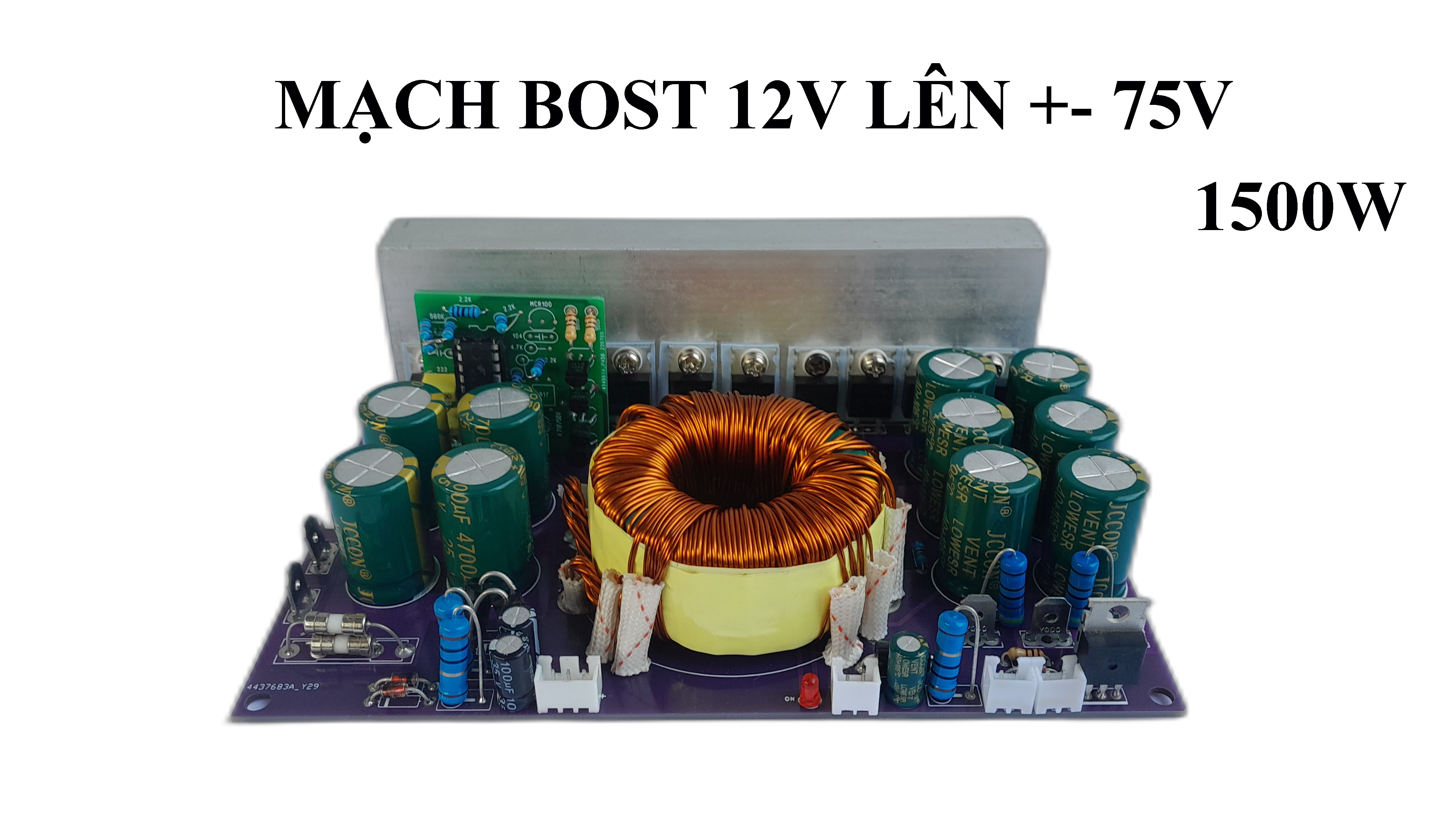 Mạch boost nâng áp 12v lên +- 75v