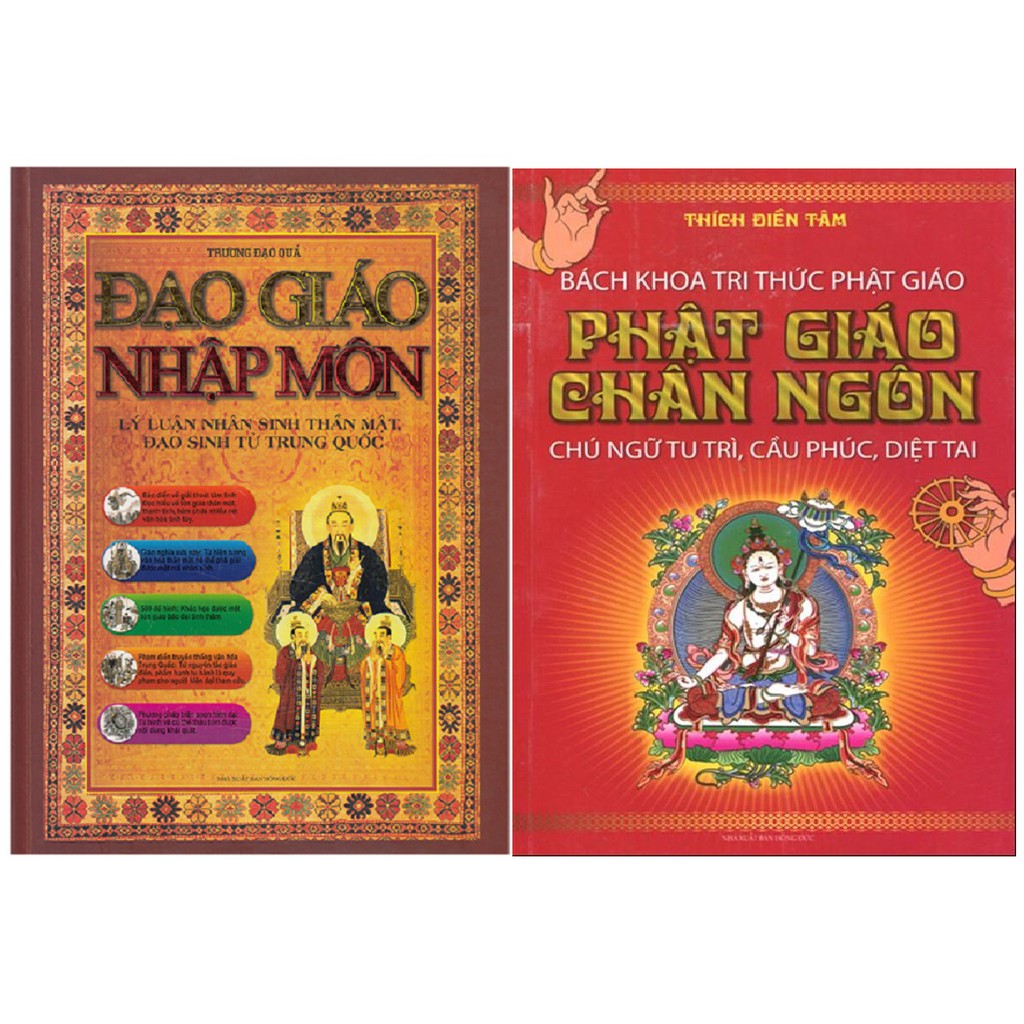 nguyetlinhbook Combo Sách - Đạo Giáo Nhập Môn + Phật Giáo Chân Ngôn (nguyetlinhbook).