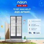 [SẢN PHẨM MỚI 2025] Tủ mát AQUA 625 lít AQS-AF760H - Làm lạnh 360 độ - 5 ngăn mát - Freeship