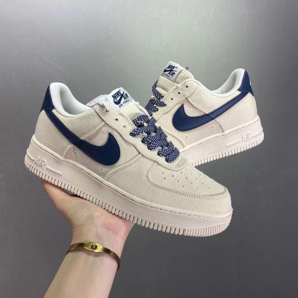 Giày Air Force 1 Canvas Navy Giày thể thao AF1 vải canvas vệt xanh navy