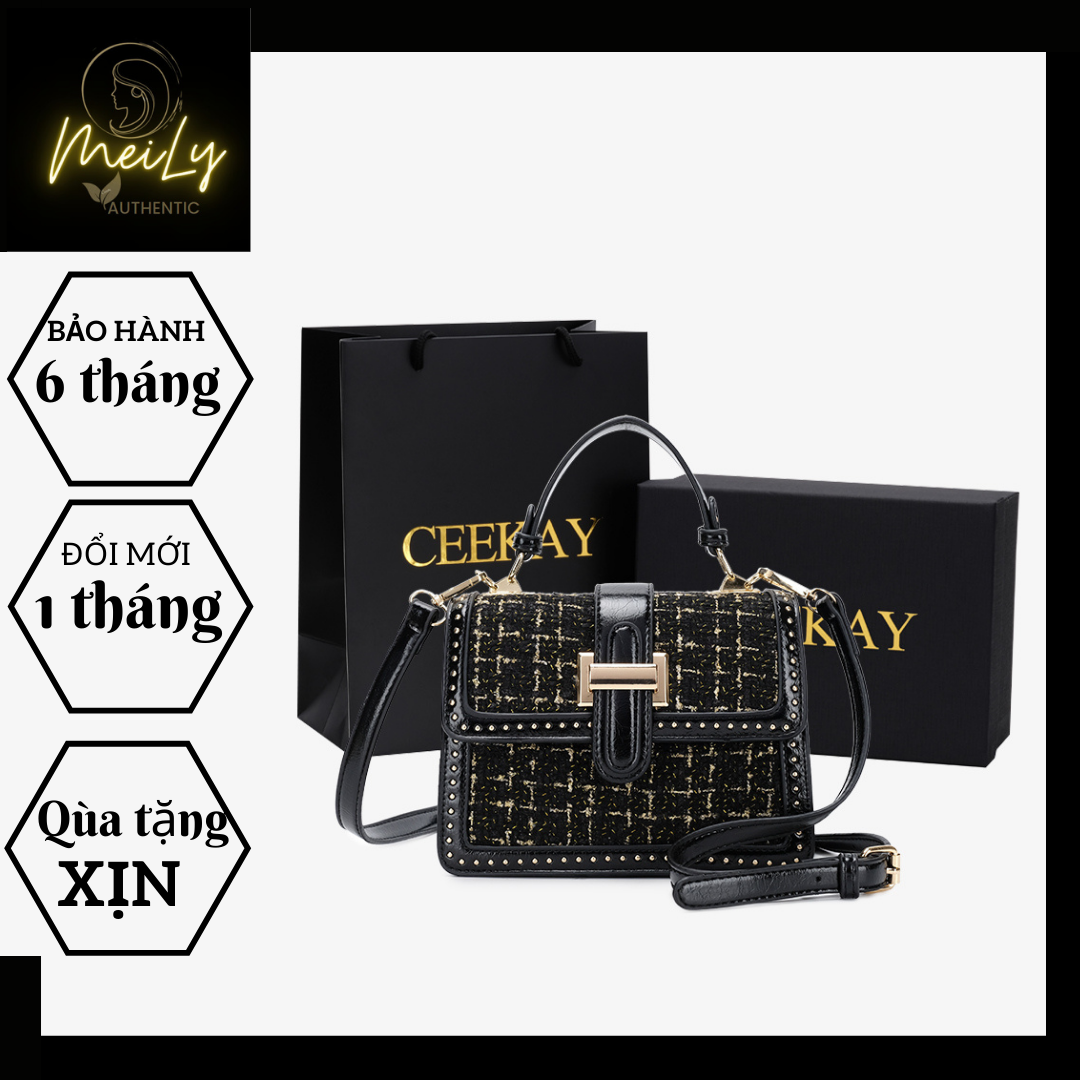 túi xách nữ đeo chéo và xách tay hoặc kẹp nách CEEKAY cao cấp đẹp công sở chính hãng sang trọng giá rẻ mới
