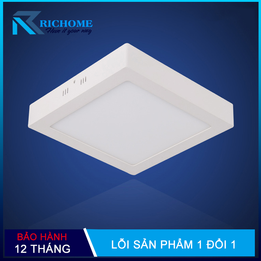 Đèn led ốp trần 18w vuông ánh sáng trắng