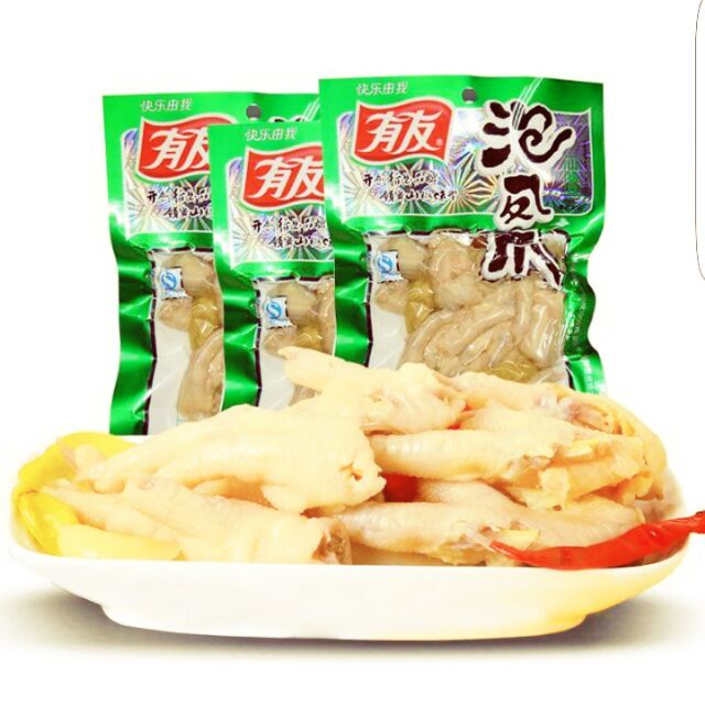 COMBO 5 GÓI CHÂN GÀ CAY YUYU 100G GÓI XANH