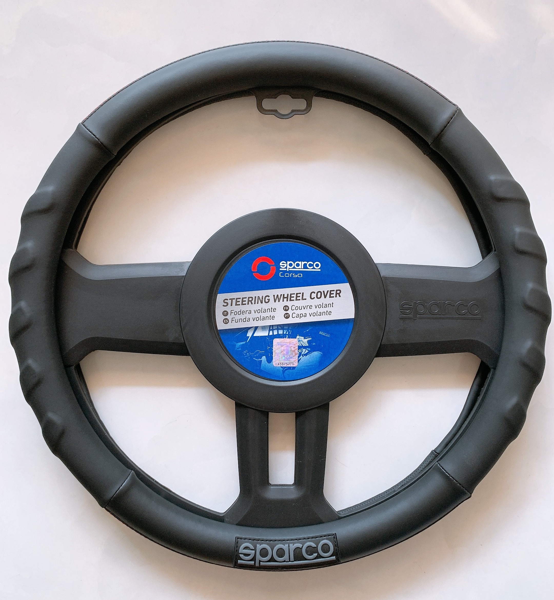 Bọc vô lăng SPARCO SPC1117BK, hàng chính hãng, tem chống hàng giả