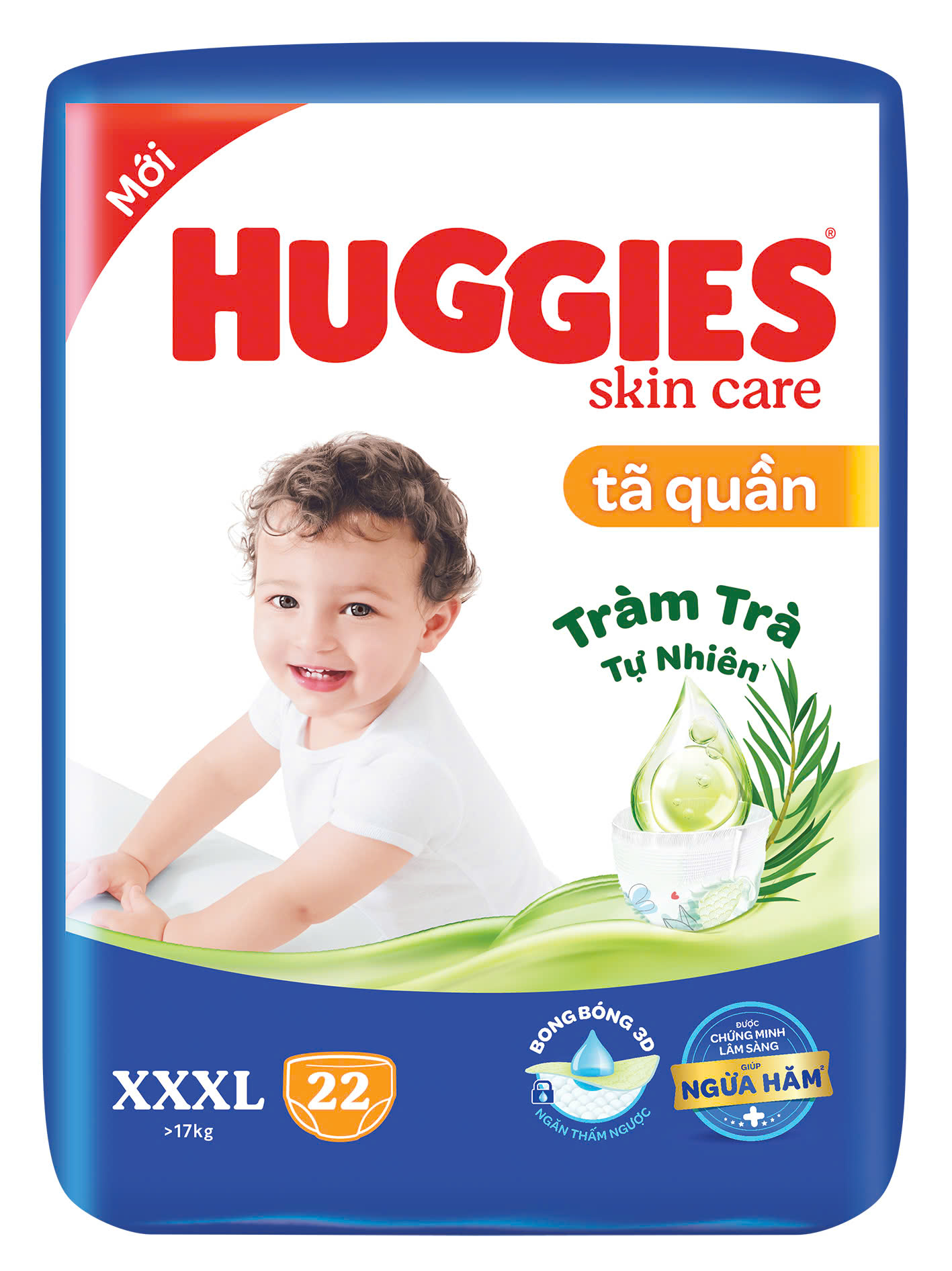 [Gift] Tã Quần Huggies Skin Care Jumbo XXXL 22