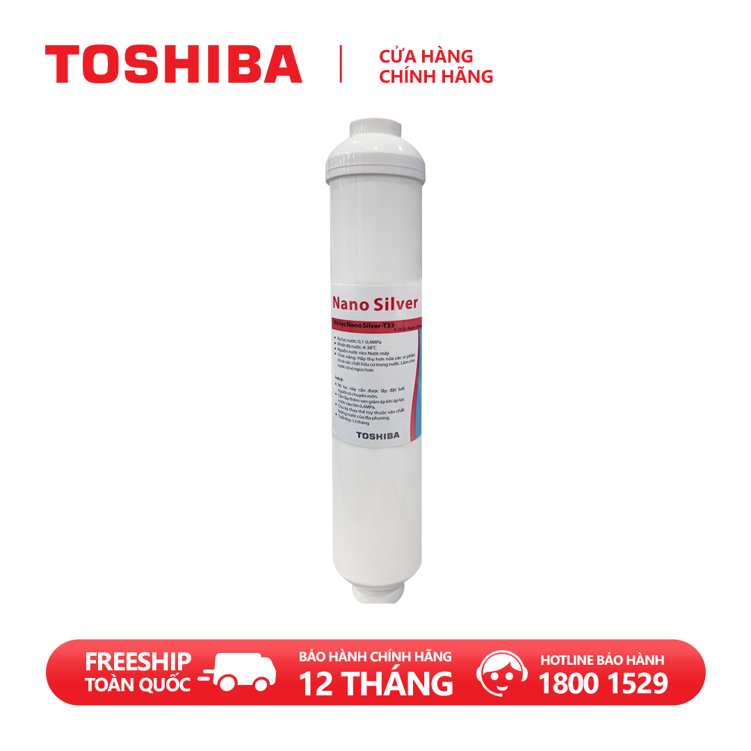 Lõi lọc nước Toshiba F-Nano Silver - Lõi lọc thứ 7 cho model TWP-W1630SVN(W) - Hàng chính hãng, chất lượng Nhật Bản
