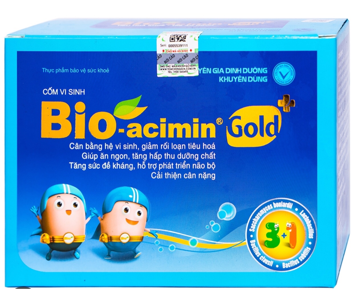 Cốm vi sinh Bio- acimin Gold - Hỗ trợ tiêu hóa, giúp trẻ ăn ngon