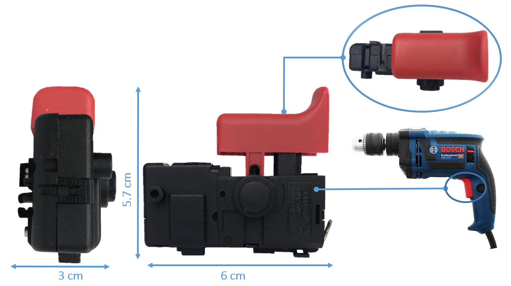 Công tắc máy khoan Boschh 13RE đầu 13mm chính hãng