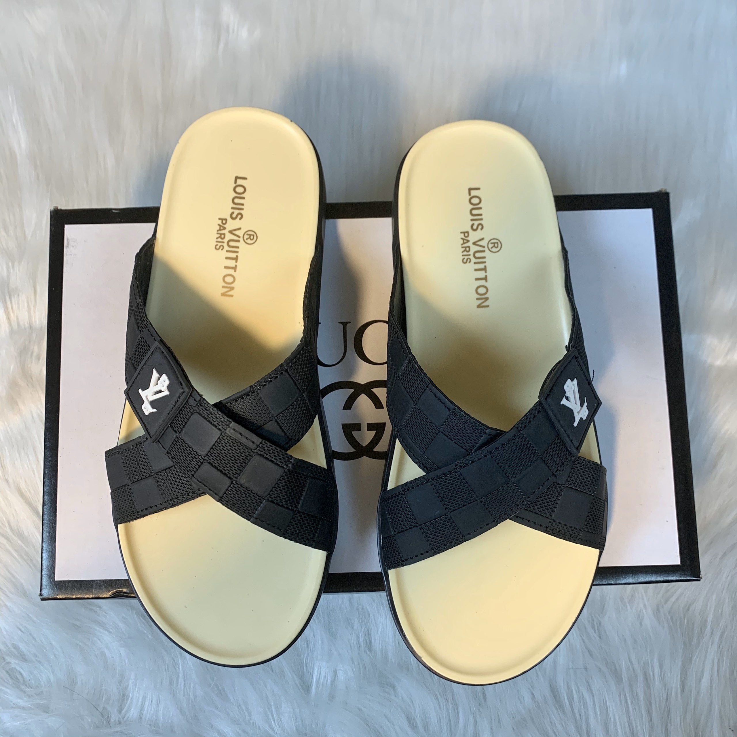 Dép lê nam quai ngang - Dép Louis vuitton  Caro - DG20