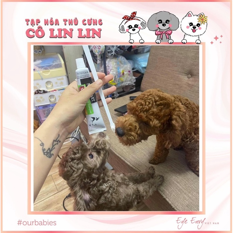 Kem đánh răng cho thú cưng nuốt được