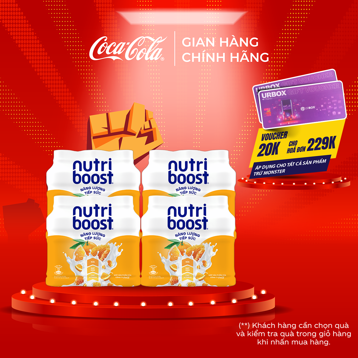 [HOẢ TỐC HCM] Lốc 24 Chai Thực phẩm bổ sung Nước uống sữa trái cây Nutriboost hương cam  297ml/Chai Sale 15.4 Coca-Cola Chính Hãng