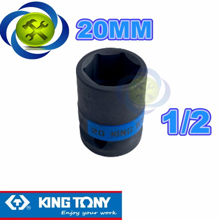 Tuýp đen ngắn kingtony 453520m 20mm 1/2 6 cạnh