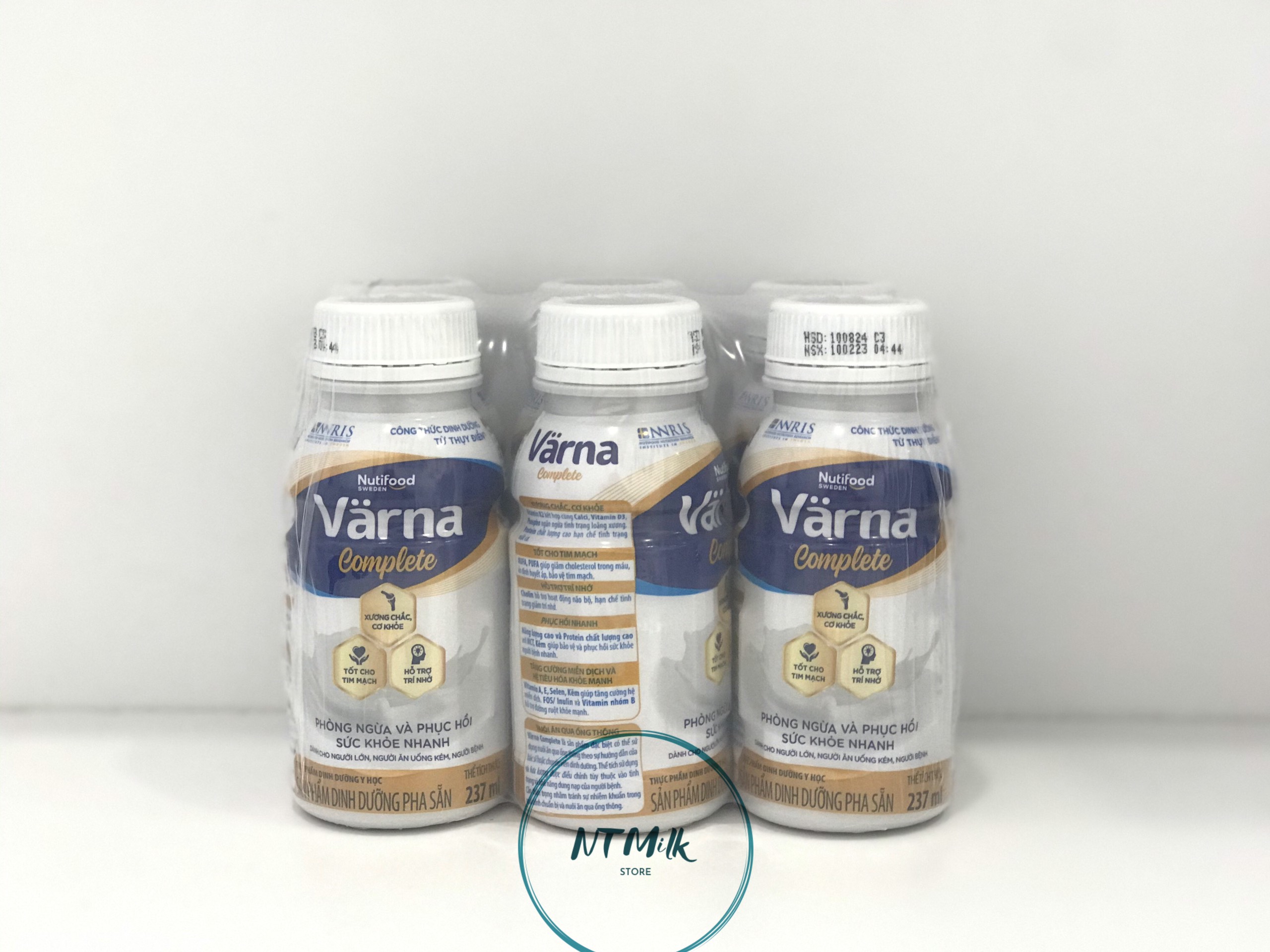 Thùng 24 chai sữa bột pha sẵn nutifood varna complete 237ml - ntmilk