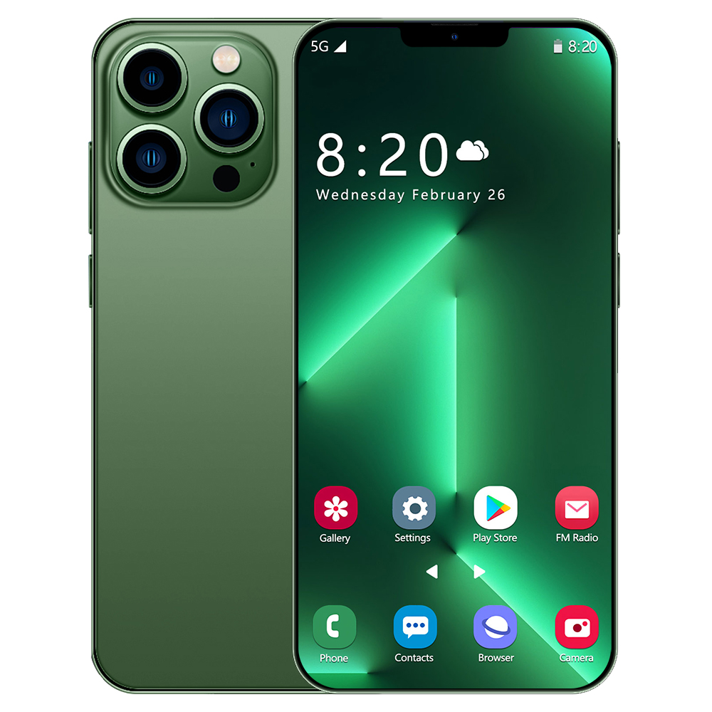 Lphon 13 promax chính hãng Điện thoại thông minh màn hình 6.1 inch Full HD Điện thoại hai sim 1 + 8GB Bộ nhớ Điện thoại di động 5.0 + 3.0MP Camera HD Pin 3000mAh Android Điện thoại di động Murah gốc