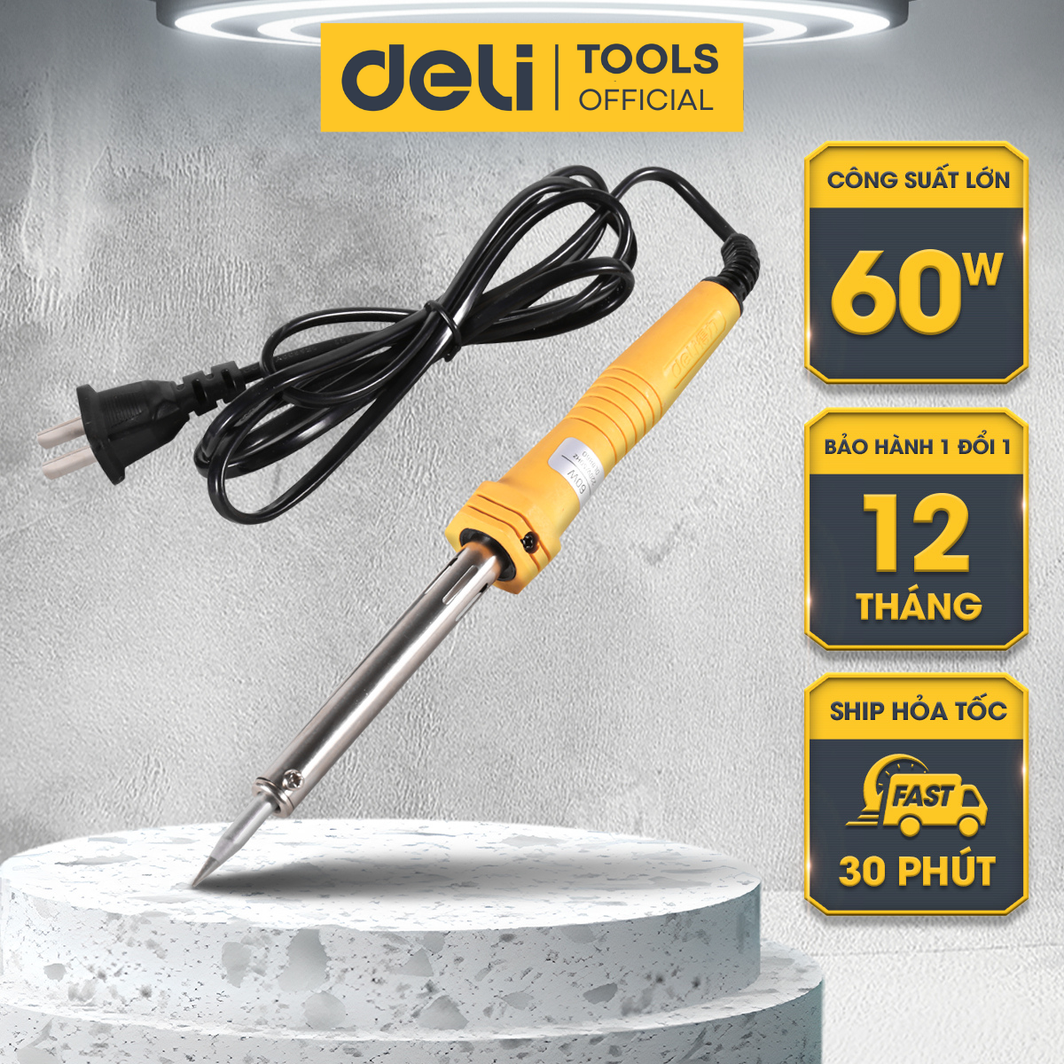Mỏ Hàn Điện Deli Chính Hãng 30W / 60W Chất Lượng Cao - Sử Dụng Đa Năng, Tiện Ích - DL8830 / DL8860