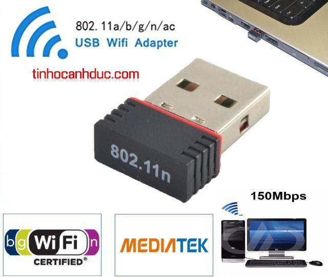 [HCM]USB kết nối Wi-Fi Chuẩn N 150Mbps Siêu nhỏ gọn tốc độ 150m