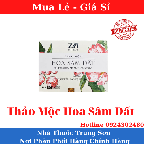 [HCM]Trà giảm cân Hoa Sâm Đất Z n mẫu mới date mới (20 Gói x 02 viên) – Hỗ trợ giảm mỡ máu giảm béo phì- TS02