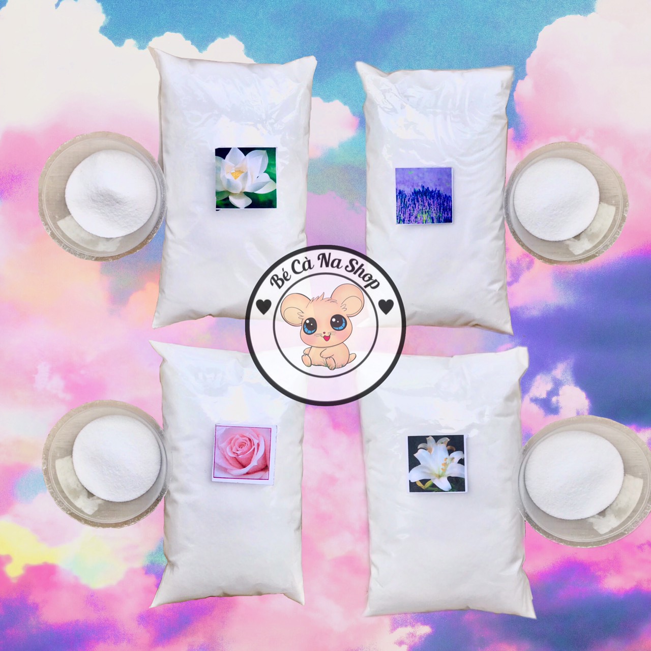 Cát tắm cho hamster ( thơm dai,cát trắng mịn) bao 1kg (bé cà na)