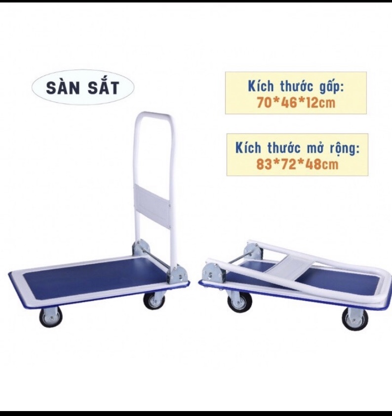 Xe đảy hàng gấp gọn trọng tải lớn ~200kg