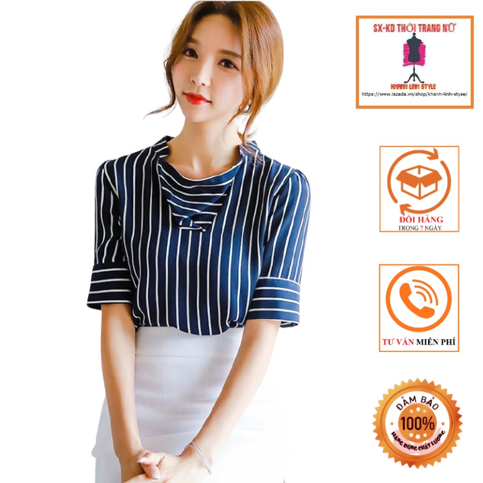 Áo sọc cổ đỗ- ms0106a