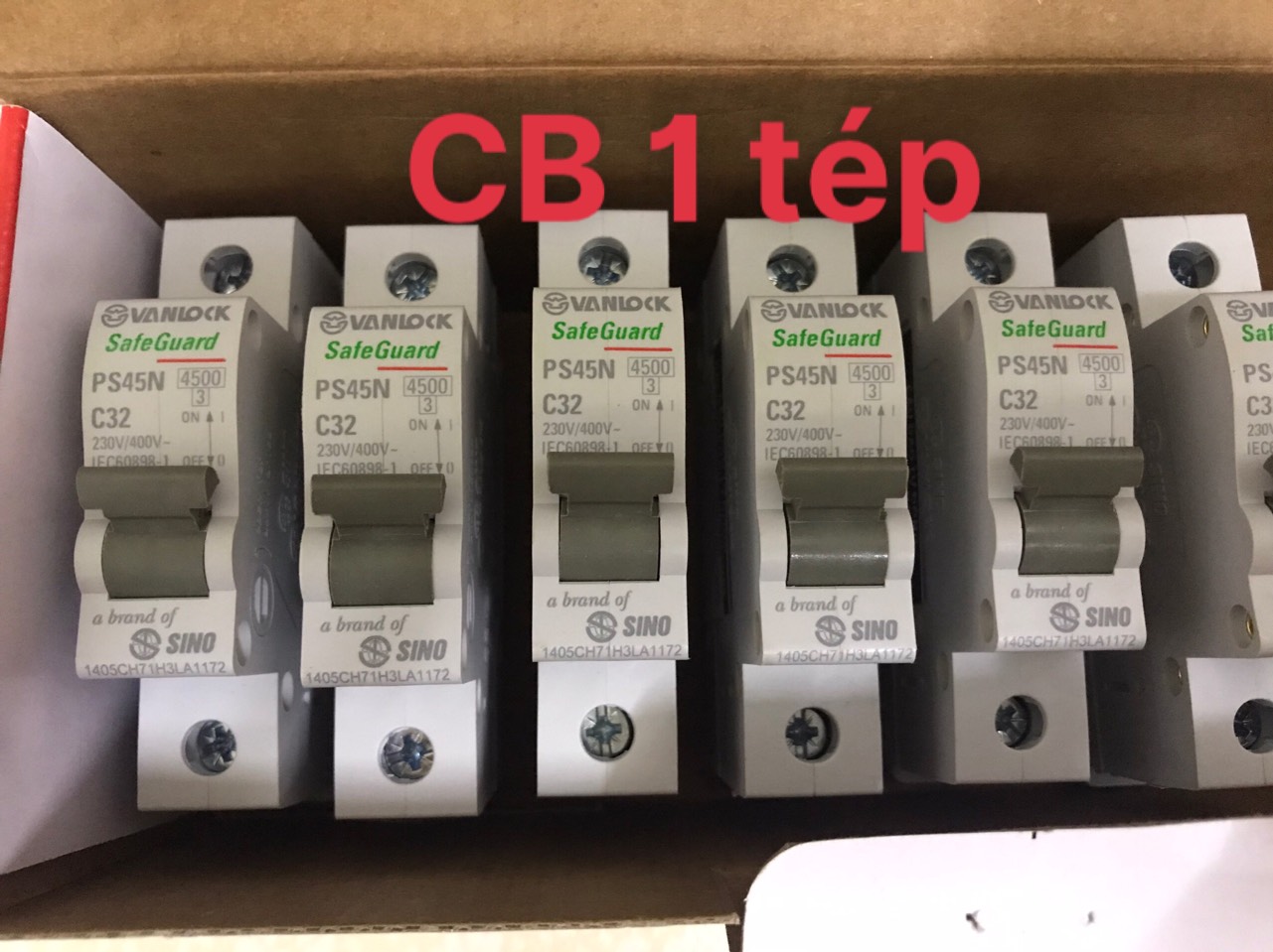 SINO - Cầu dao Aptomat MCB CB 1P 1 pha 1 Tép Sino Sino 10A 16A 20A 25A 32A 40A