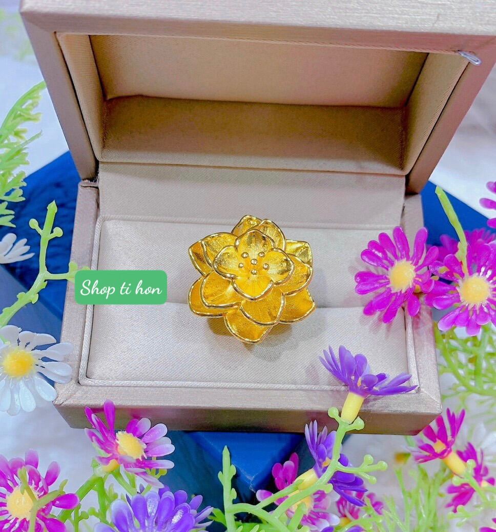 Nhẫn hoa sen mạ vàng 24k cao cấp mẫu mới cực đẹp ( nhẫn có kí hiệu 9999 ) | Lazada.vn Nhẫn Hoa Sen Mạ Vàng 24K Cao Cấp Mẫu Mới Cực Đẹp ( Nhẫn Có Kí Hiệu 9999 ) | Lazada.Vn