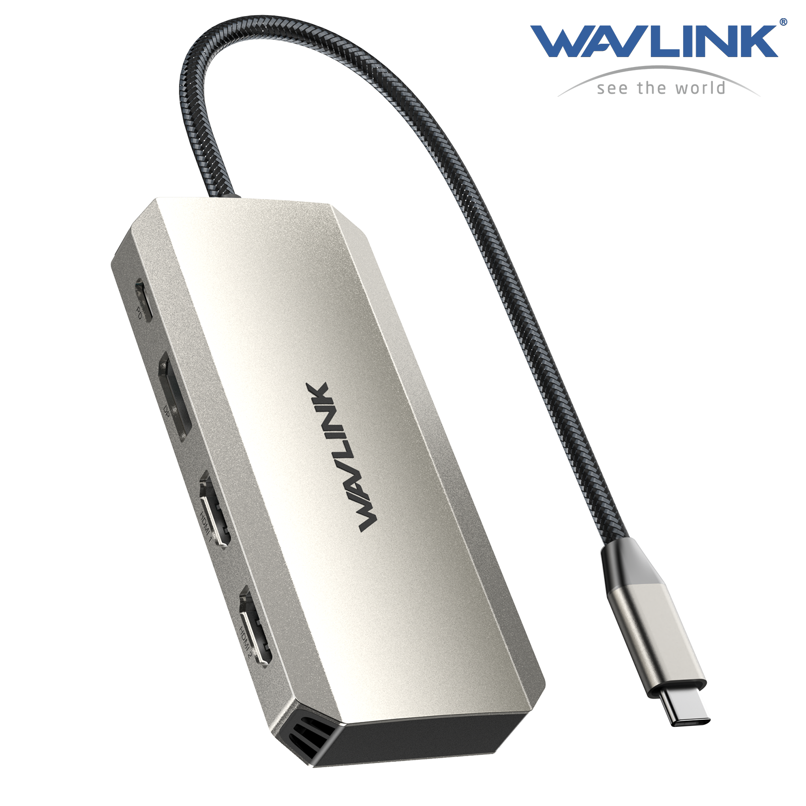  WAVLINK USB C Dock Triple Display 7-In-1 Laptop Docking Station with 95W Power Delivery Single 8K Triple 4K 60Hz with DP 2HDMI 480Mbps USB2.0-A for MacBook Dell XPSLenovo Thinkpad HP Laptops 