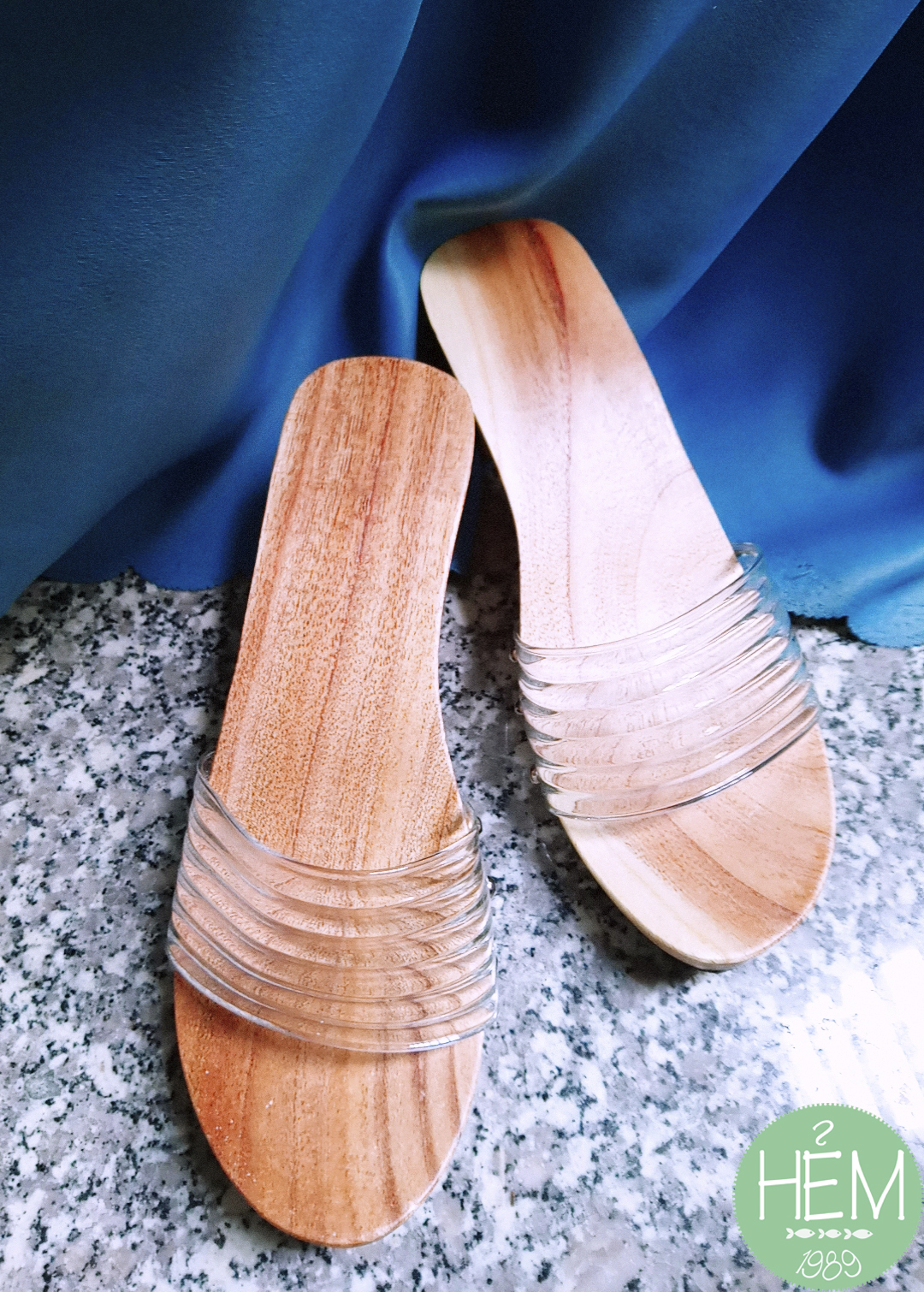 Guốc gỗ mộc 7 phân/ 1 tấc quai trong truyền thống dành cho áo dài