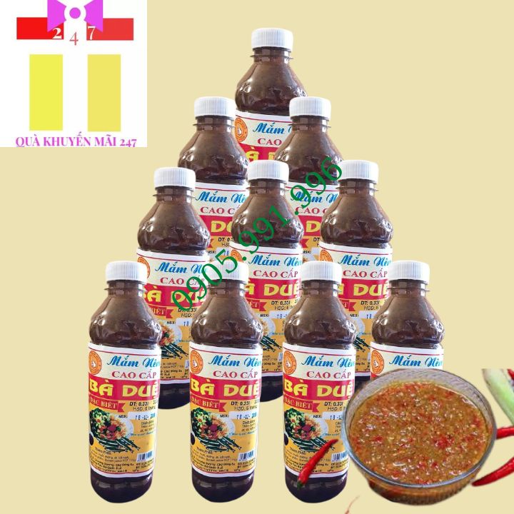 Combo 10 chai Mắm NÊM Bà duệ 500gr - Quà khuyến mãi 247