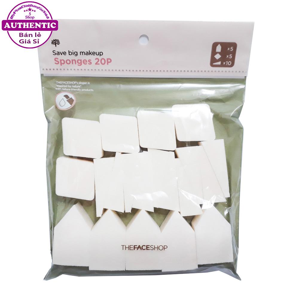Bông mút tán kem nền 20 miếng the face shop